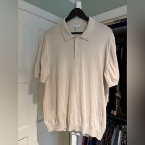 Set of 2: Reiss Knit Polo Shirts, Olive Green and Beige (Both Used, Men’s XL)
